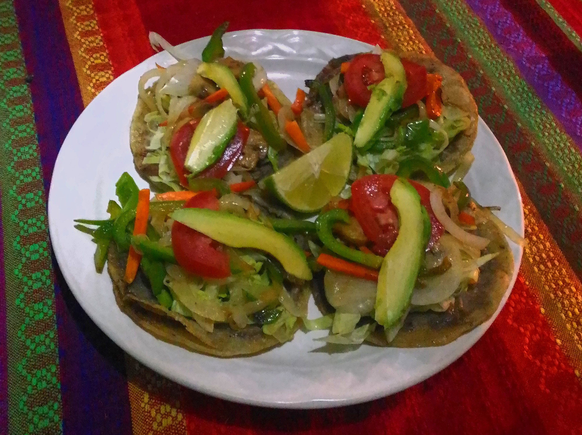 vegan food at Chile Picante in Cobá